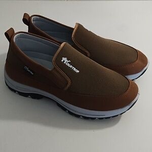 Brown Slip-On Comfort Loafers